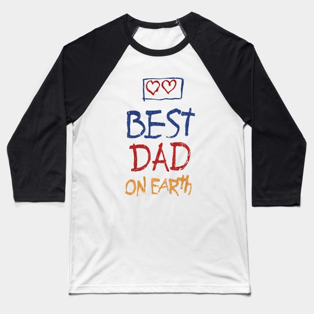 80S Best Dad On Earth Father'S Day Baseball T-Shirt by RASRAP